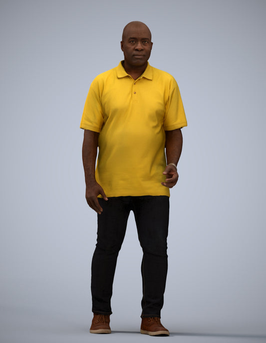 realistic 3D people man casual walking, render-ready for V-Ray and Corona, FBX OBJ