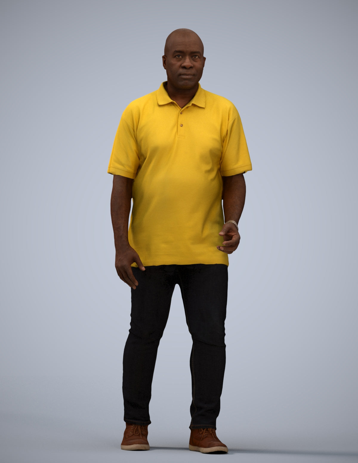 realistic 3D people man casual walking, render-ready for V-Ray and Corona, FBX OBJ
