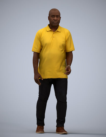realistic 3D people man casual walking, render-ready for V-Ray and Corona, FBX OBJ