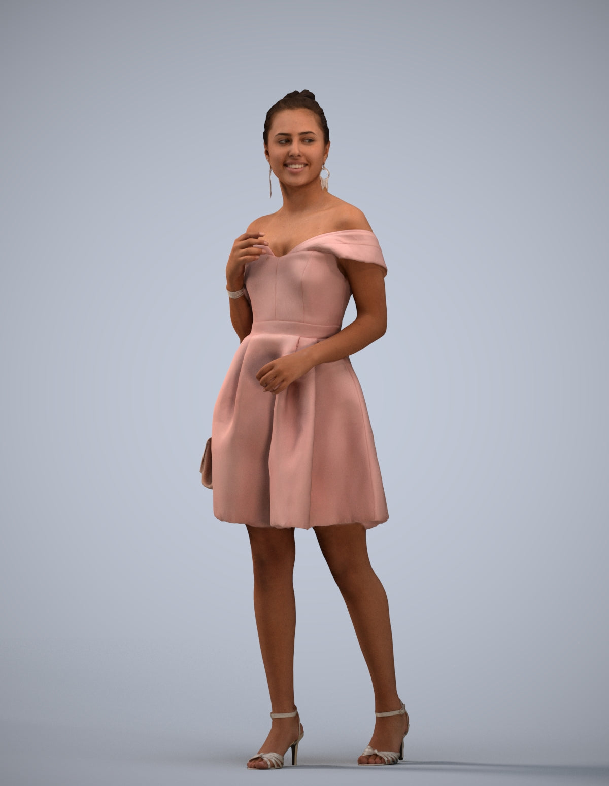 3D scanned woman formalaffairs formal, photorealistic archviz people for Enscape and SketchUp