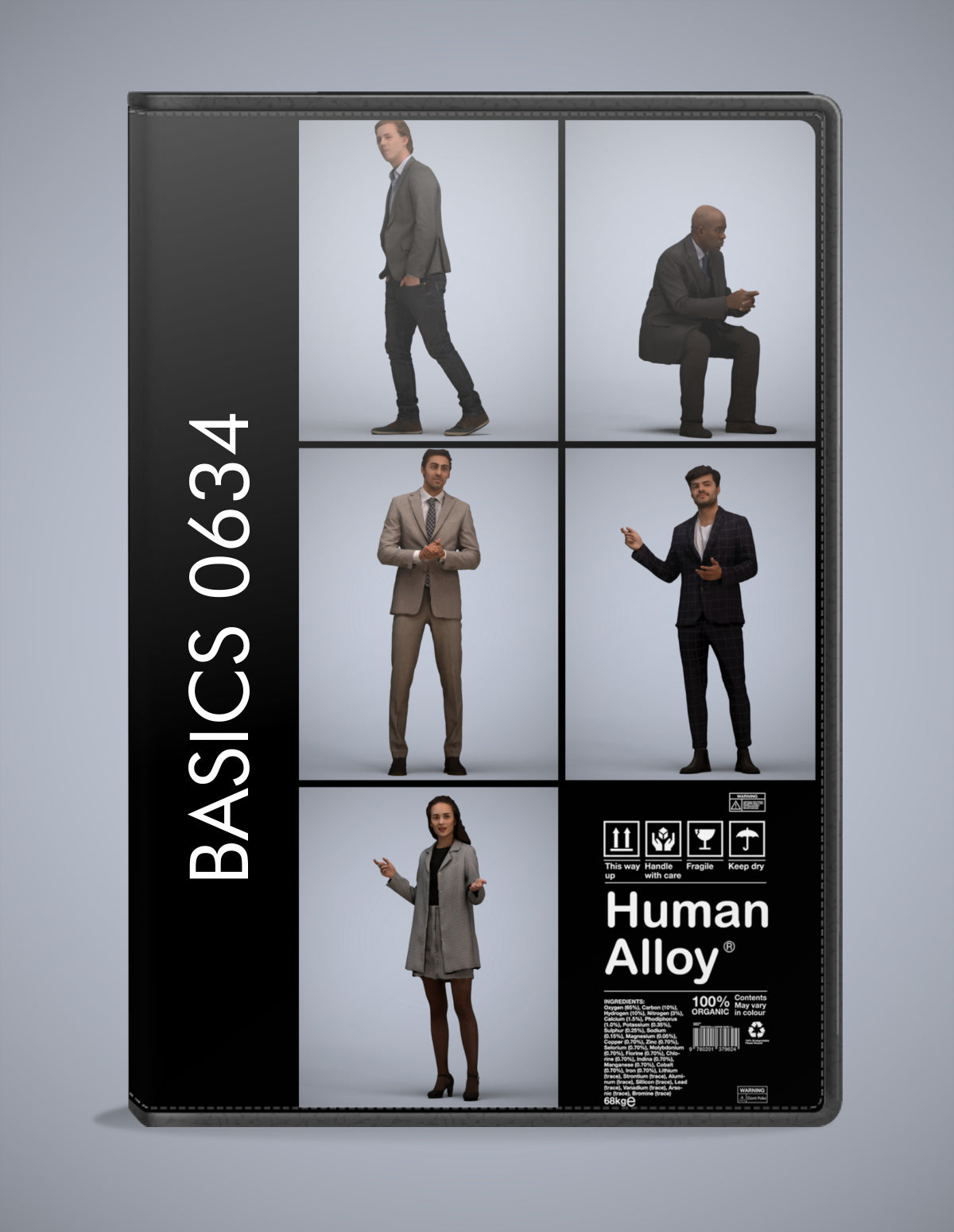 photogrammetry 3D people business collection, 5 realistic human models archviz FBX