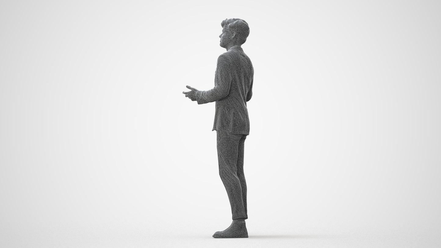 3D scanned man business, photorealistic archviz people for Enscape and SketchUp, square thumbnail