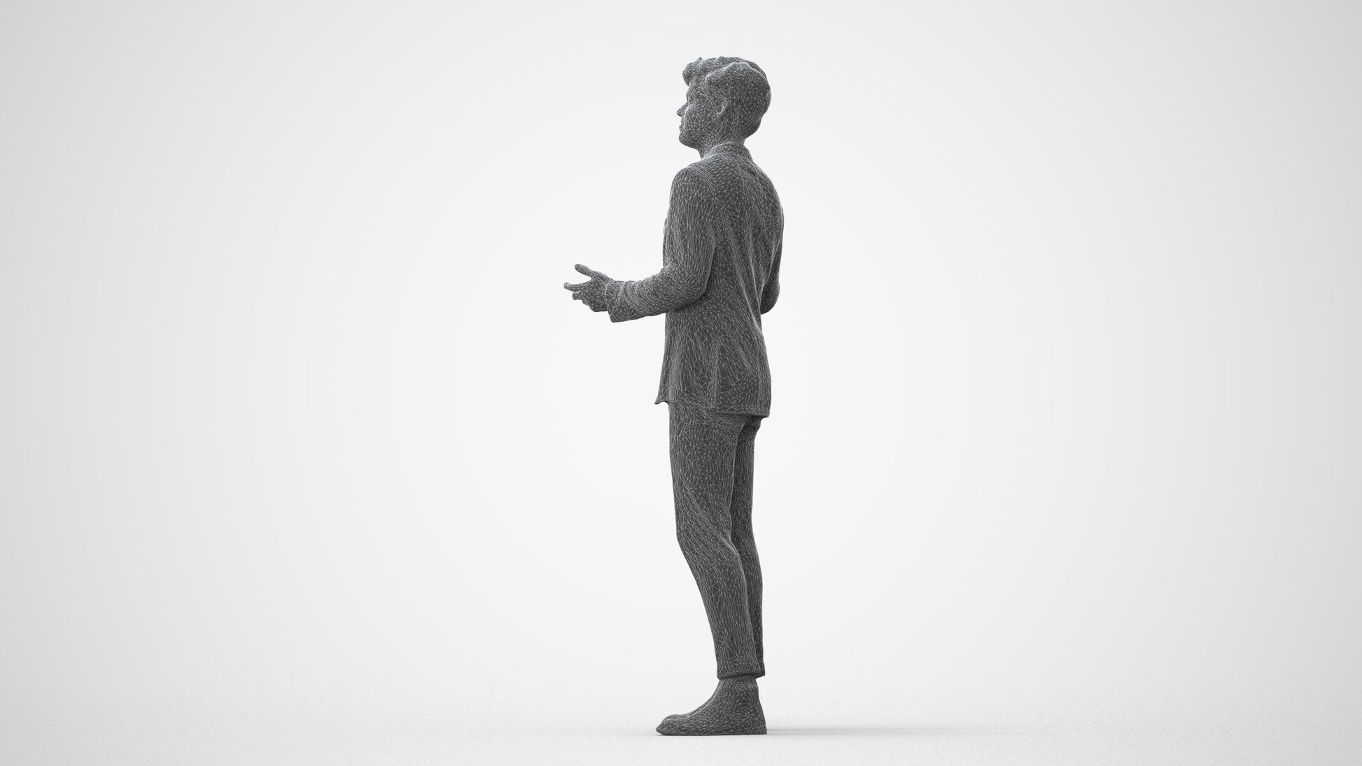 3D scanned man business, photorealistic archviz people for Enscape and SketchUp, square thumbnail