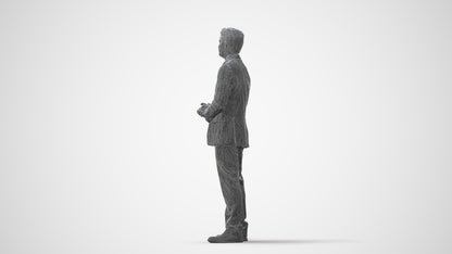 scanned 3D man business, photogrammetry people for Enscape and V-Ray, square thumbnail