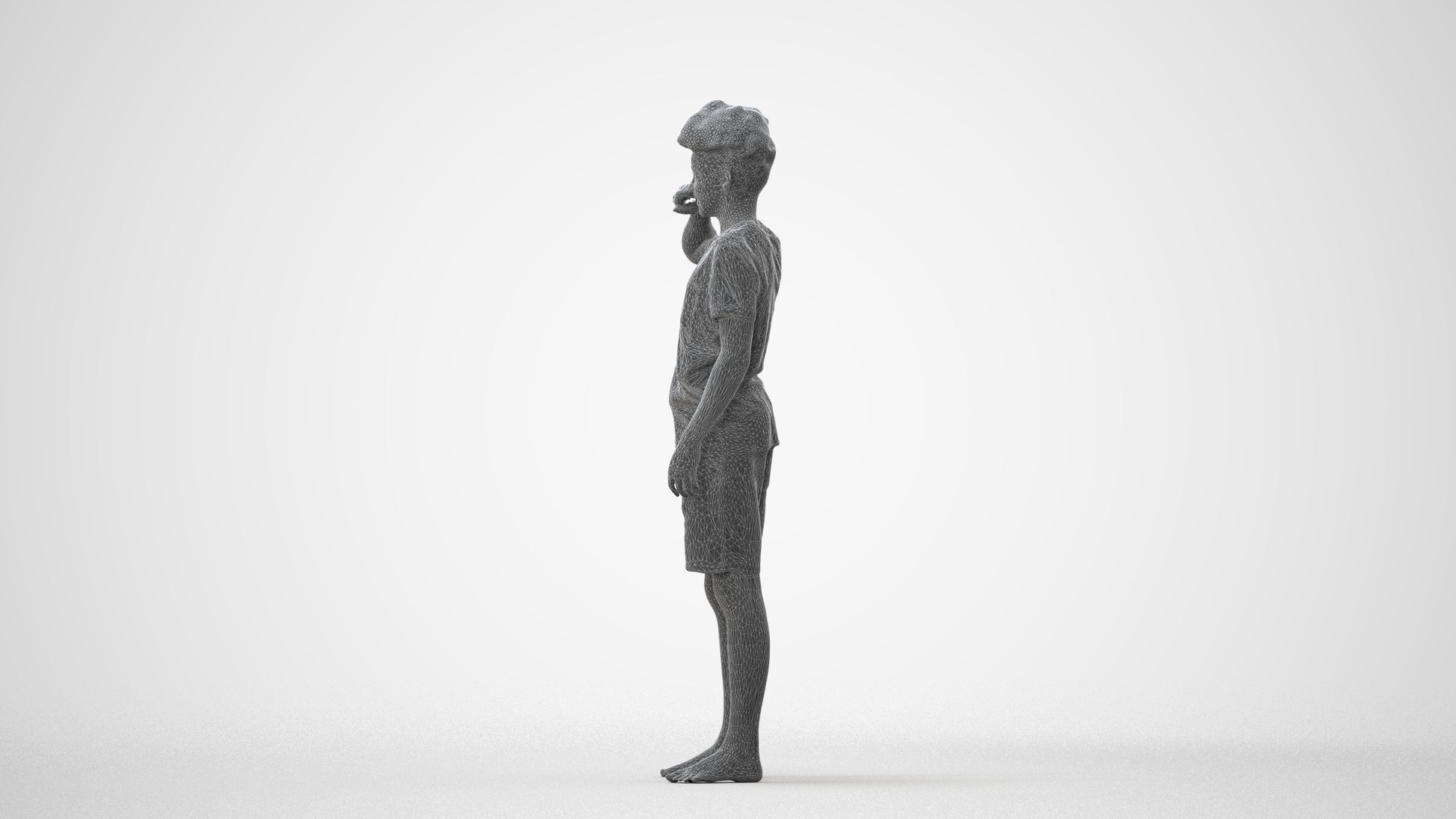 3D scanned boy kids, photorealistic archviz people for Enscape and SketchUp, square thumbnail