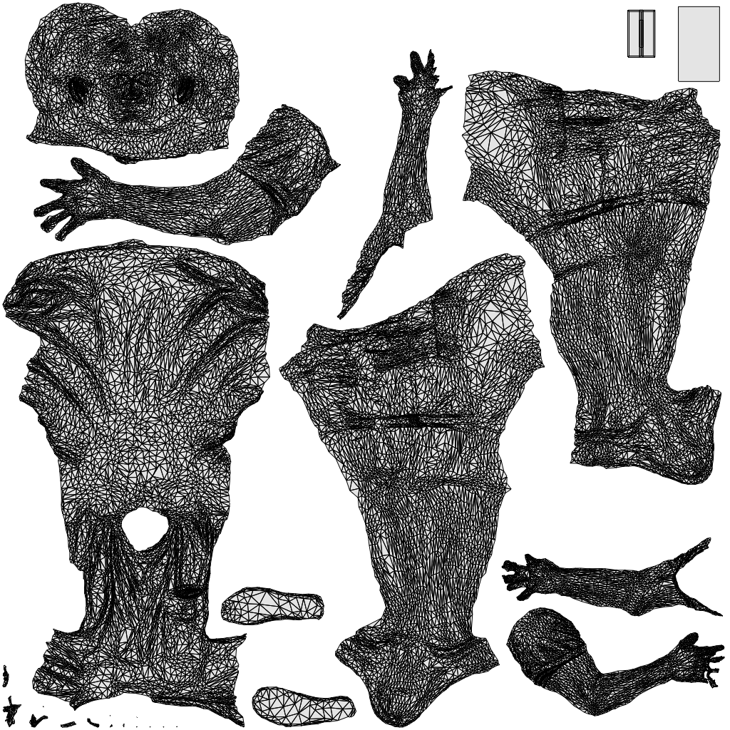 3D scanned man sitting casual, photorealistic archviz people for Enscape and SketchUp, wireframe top-down view