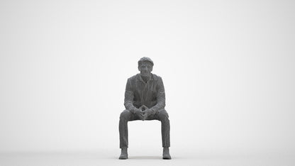 photogrammetry 3D man business, realistic human model archviz FBX, three-quarter front view render