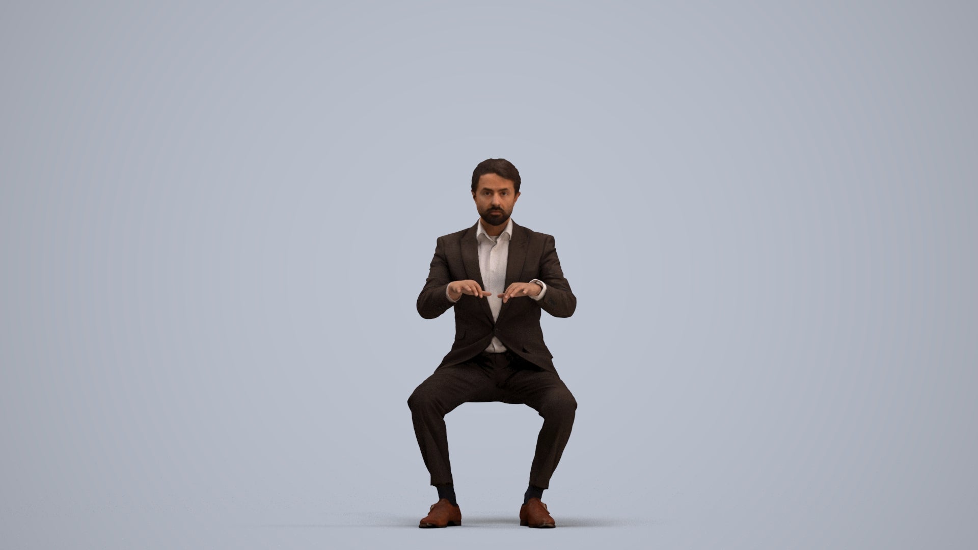 scanned 3D man business, photogrammetry people for Enscape and V-Ray, standing pose render