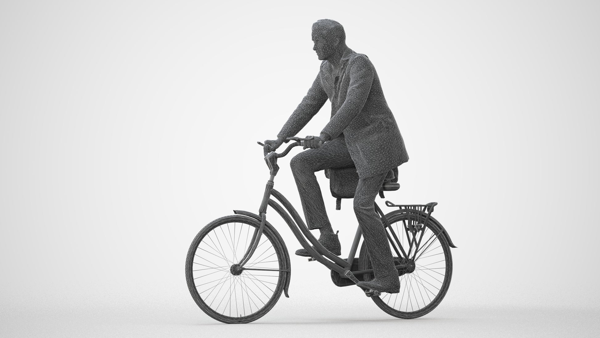 3D human model man casual mix, photogrammetry scanned person for archviz, square thumbnail