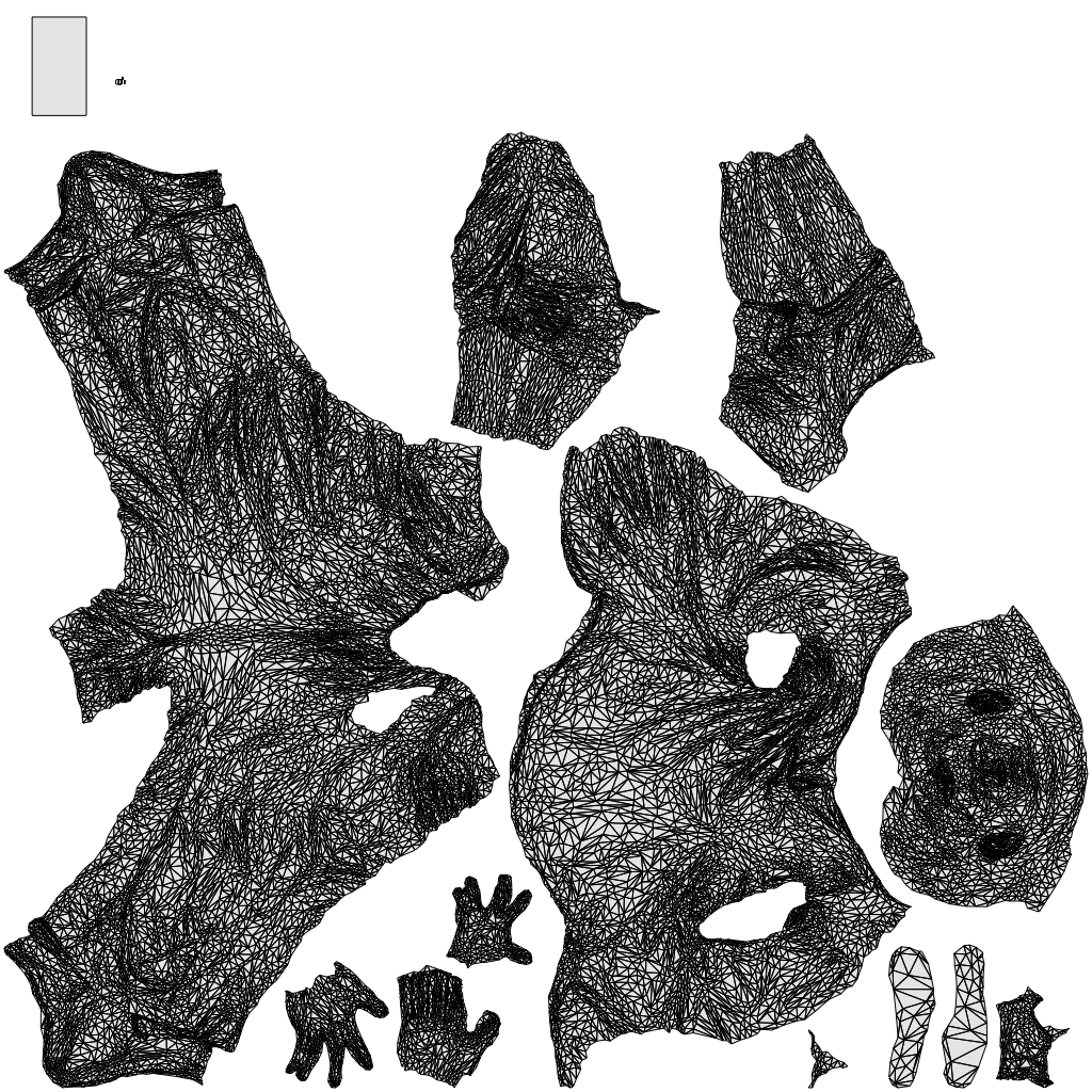 scanned 3D man casual standing, photogrammetry people for Enscape and V-Ray, wireframe top-down view