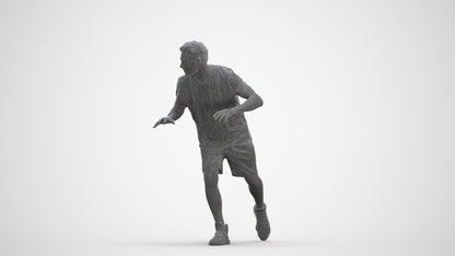 3D people model man sport, scanned human for 3ds Max rendering, three-quarter front view render