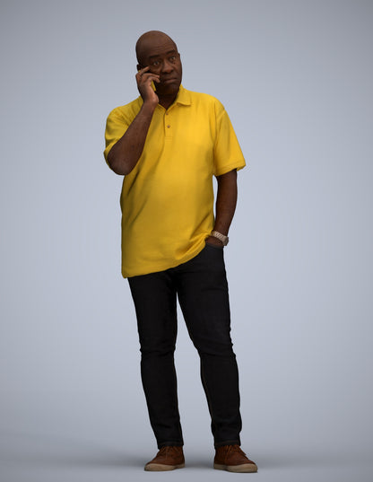 photogrammetry 3D man casual standing, realistic human model archviz FBX