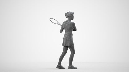 3D scanned woman sport, photorealistic archviz people for Enscape and SketchUp, wireframe side view