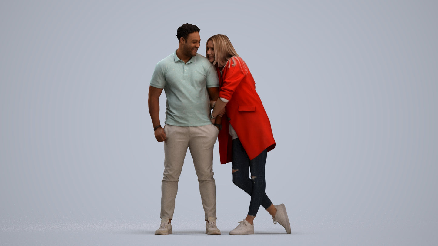 realistic 3D man casual shopping, scanned archviz people for Blender and 3ds Max, standing pose render