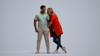 realistic 3D man casual shopping, scanned archviz people for Blender and 3ds Max, standing pose render