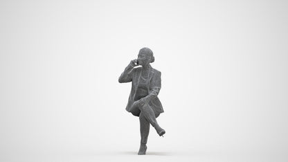 photogrammetry 3D woman business, realistic human model archviz FBX, three-quarter front view render