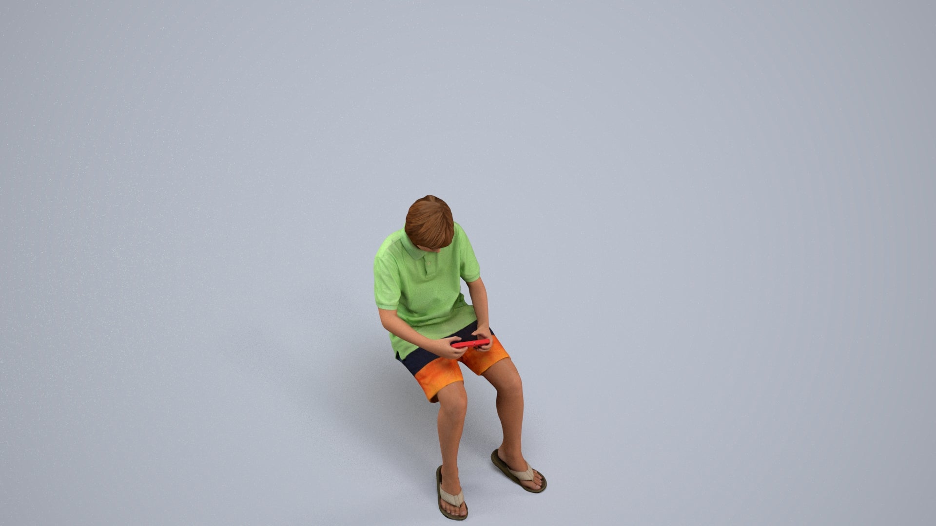 photogrammetry 3D boy kids, realistic human model archviz FBX, back view render