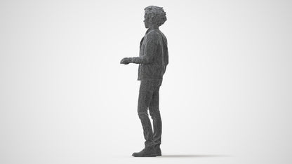 realistic 3D people man casual standing, render-ready for V-Ray and Corona, FBX OBJ, square thumbnail
