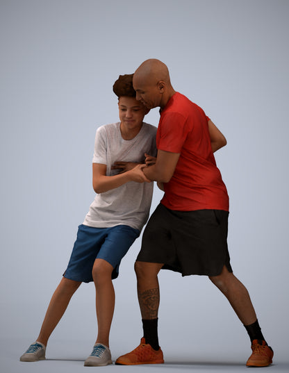 3D people model boy casual kids, scanned human for 3ds Max rendering