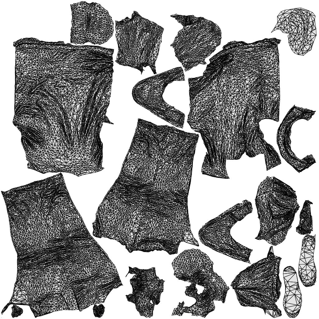 scanned 3D man casual standing, photogrammetry people for Enscape and V-Ray, wireframe top-down view
