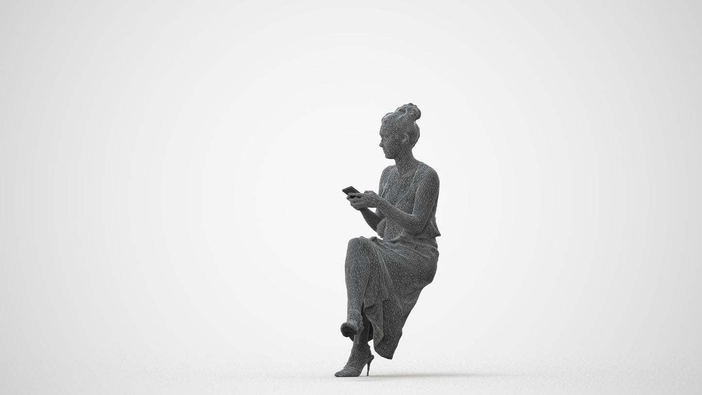 realistic 3D people woman formal formalaffairs, render-ready for V-Ray and Corona, FBX OBJ, square thumbnail