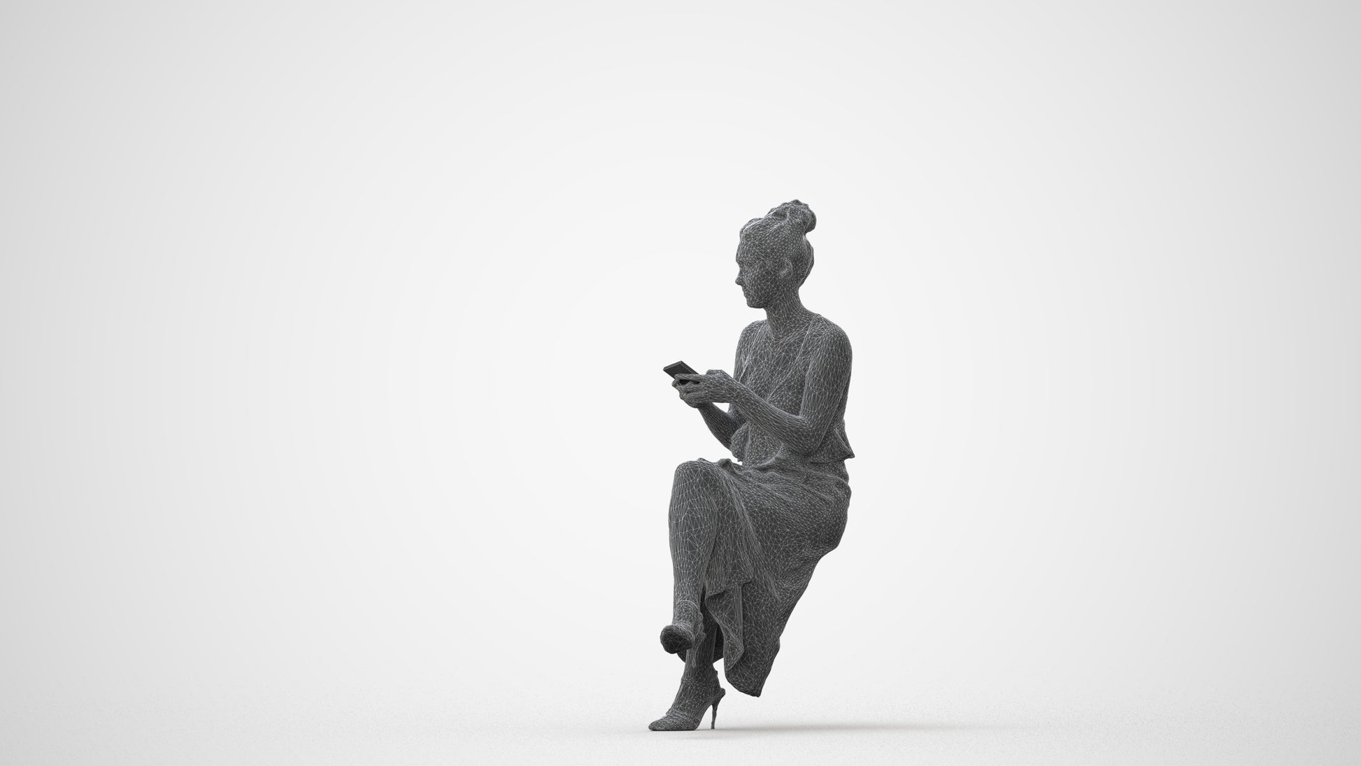 realistic 3D people woman formal formalaffairs, render-ready for V-Ray and Corona, FBX OBJ, square thumbnail