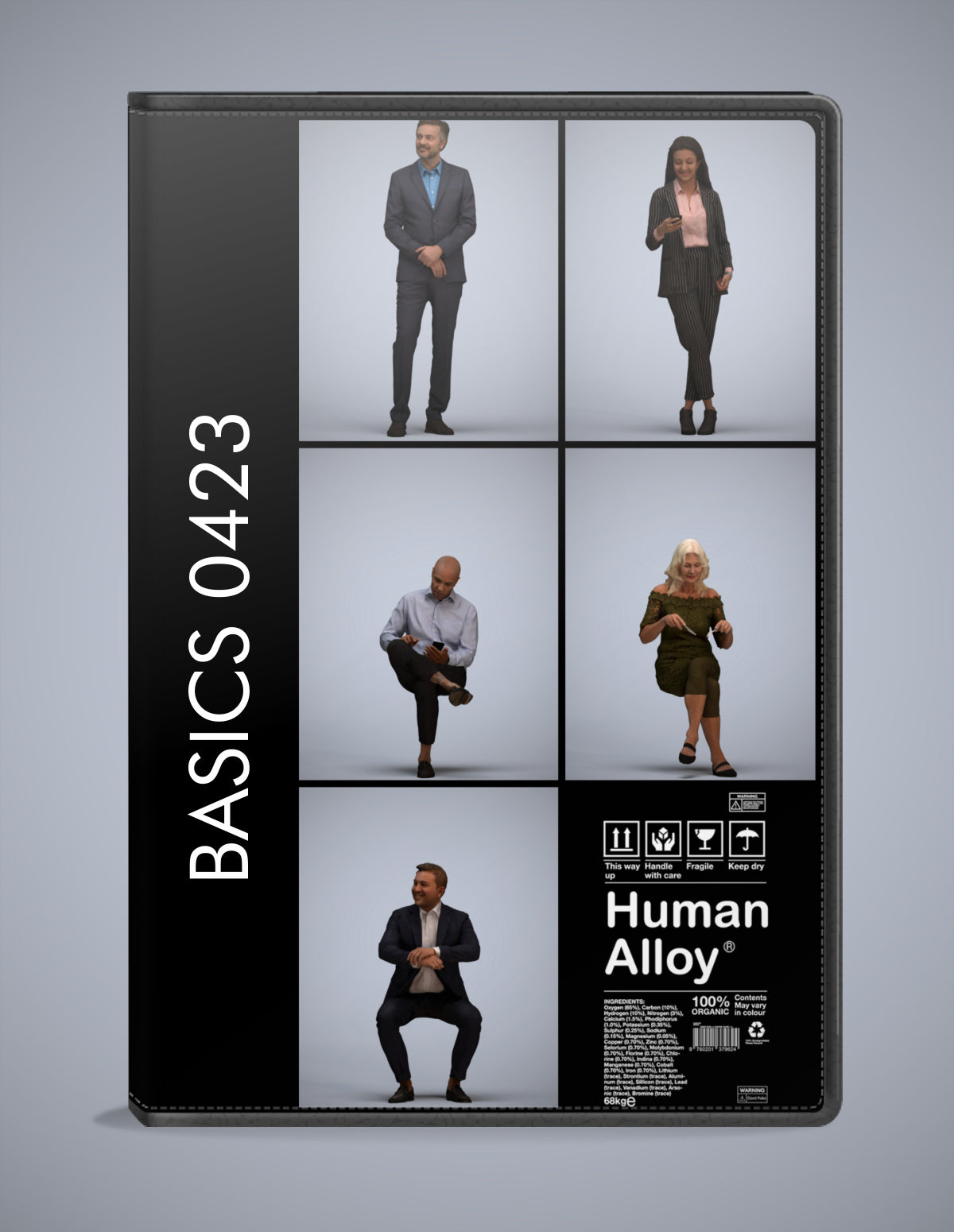 photogrammetry 3D people business collection, 5 realistic human models archviz FBX