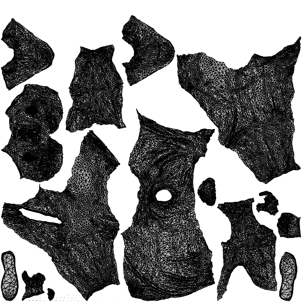 scanned 3D boy casual kids, photogrammetry people for Enscape and V-Ray, wireframe top-down view
