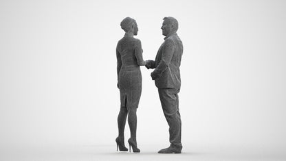 3D human model woman business, photogrammetry scanned person for archviz, wireframe front view