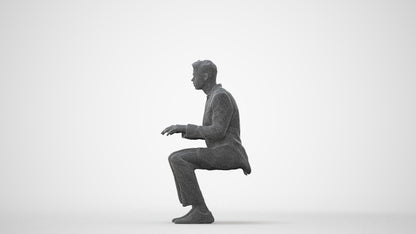 3D scanned man business, photorealistic archviz people for Enscape and SketchUp, square thumbnail