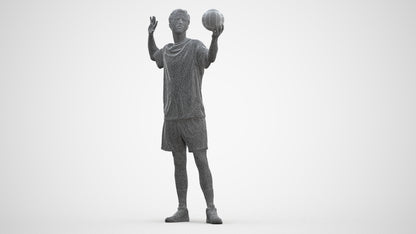 realistic 3D people man sport, render-ready for V-Ray and Corona, FBX OBJ, three-quarter front view render
