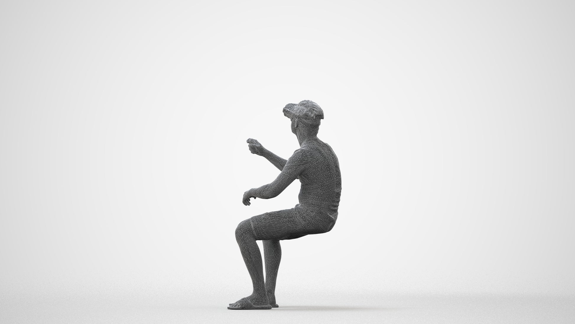 3D people model boy casual kids, scanned human for 3ds Max rendering, square thumbnail