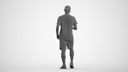 realistic 3D human man sport, archviz people FBX OBJ for Blender, wireframe front view