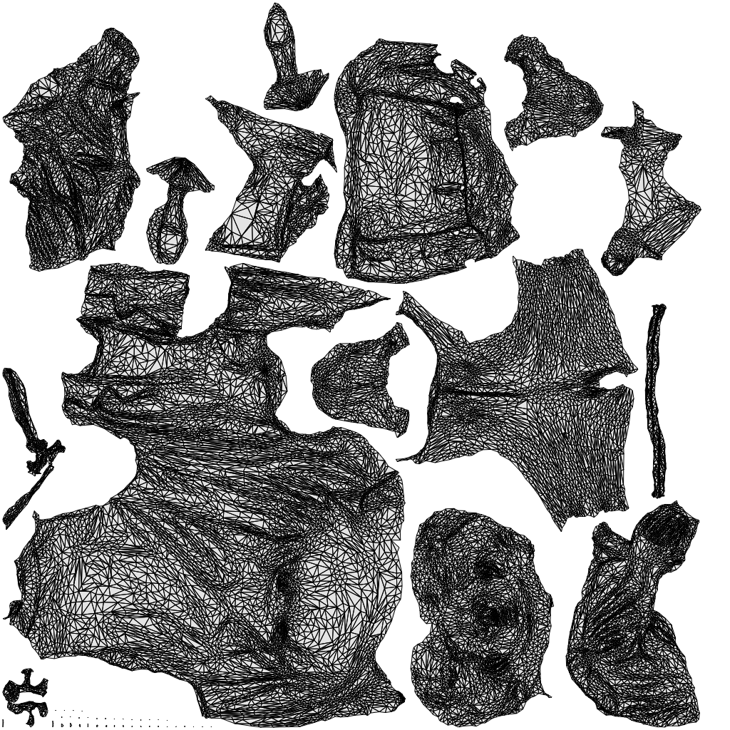 realistic 3D people woman business sitting, render-ready for V-Ray and Corona, FBX OBJ, wireframe top-down view