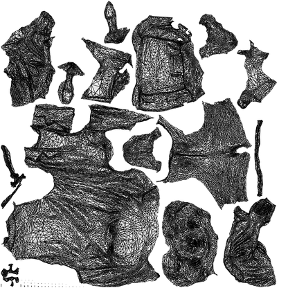 realistic 3D people woman business sitting, render-ready for V-Ray and Corona, FBX OBJ, wireframe top-down view