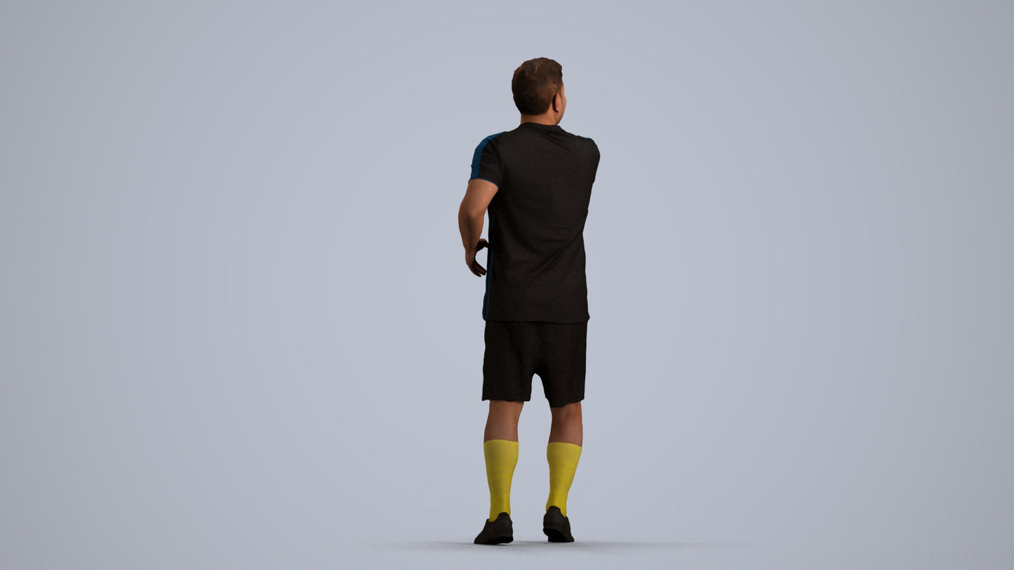 photogrammetry 3D man sport, realistic human model archviz FBX, front view render