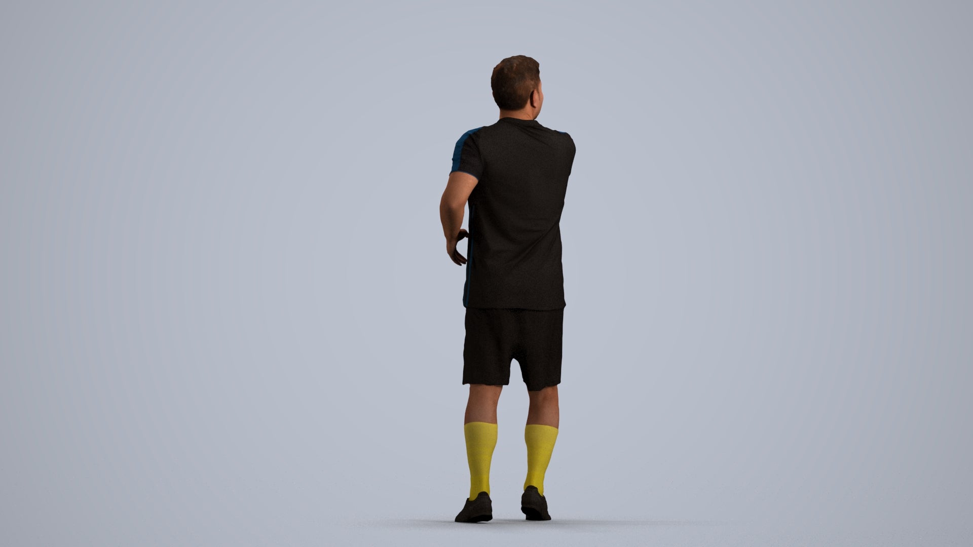 photogrammetry 3D man sport, realistic human model archviz FBX, front view render