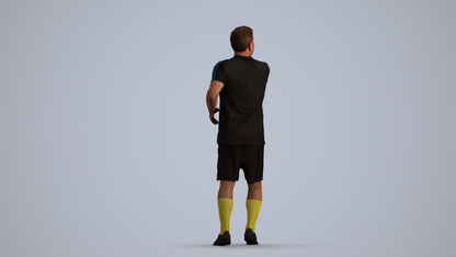 photogrammetry 3D man sport, realistic human model archviz FBX, front view render