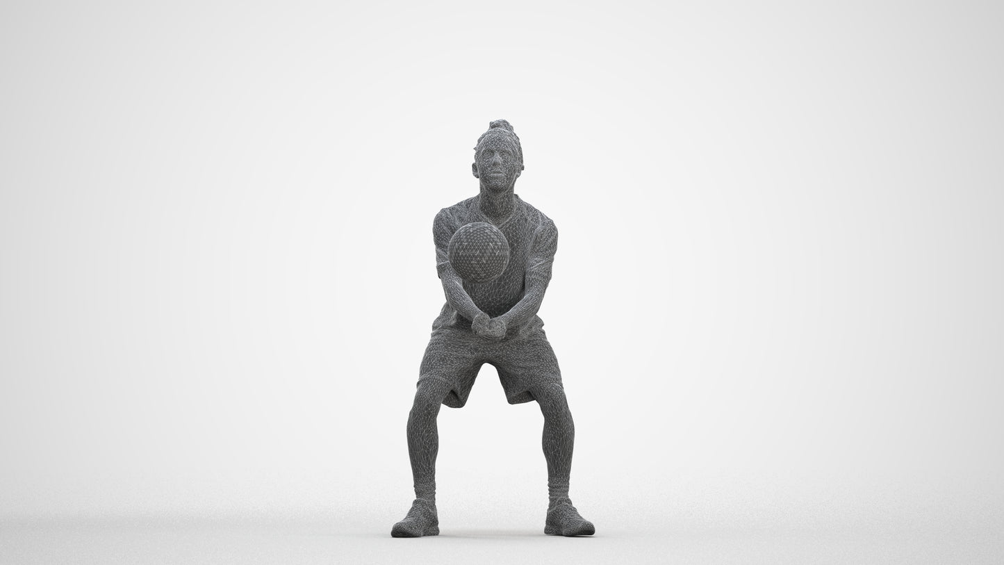 3D scanned man sport, photorealistic archviz people for Enscape and SketchUp, three-quarter front view render