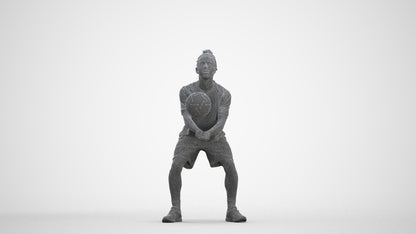 3D scanned man sport, photorealistic archviz people for Enscape and SketchUp, three-quarter front view render