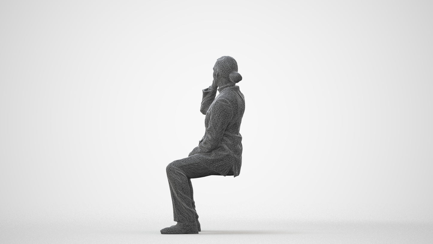 3D scanned man business, photorealistic archviz people for Enscape and SketchUp, square thumbnail