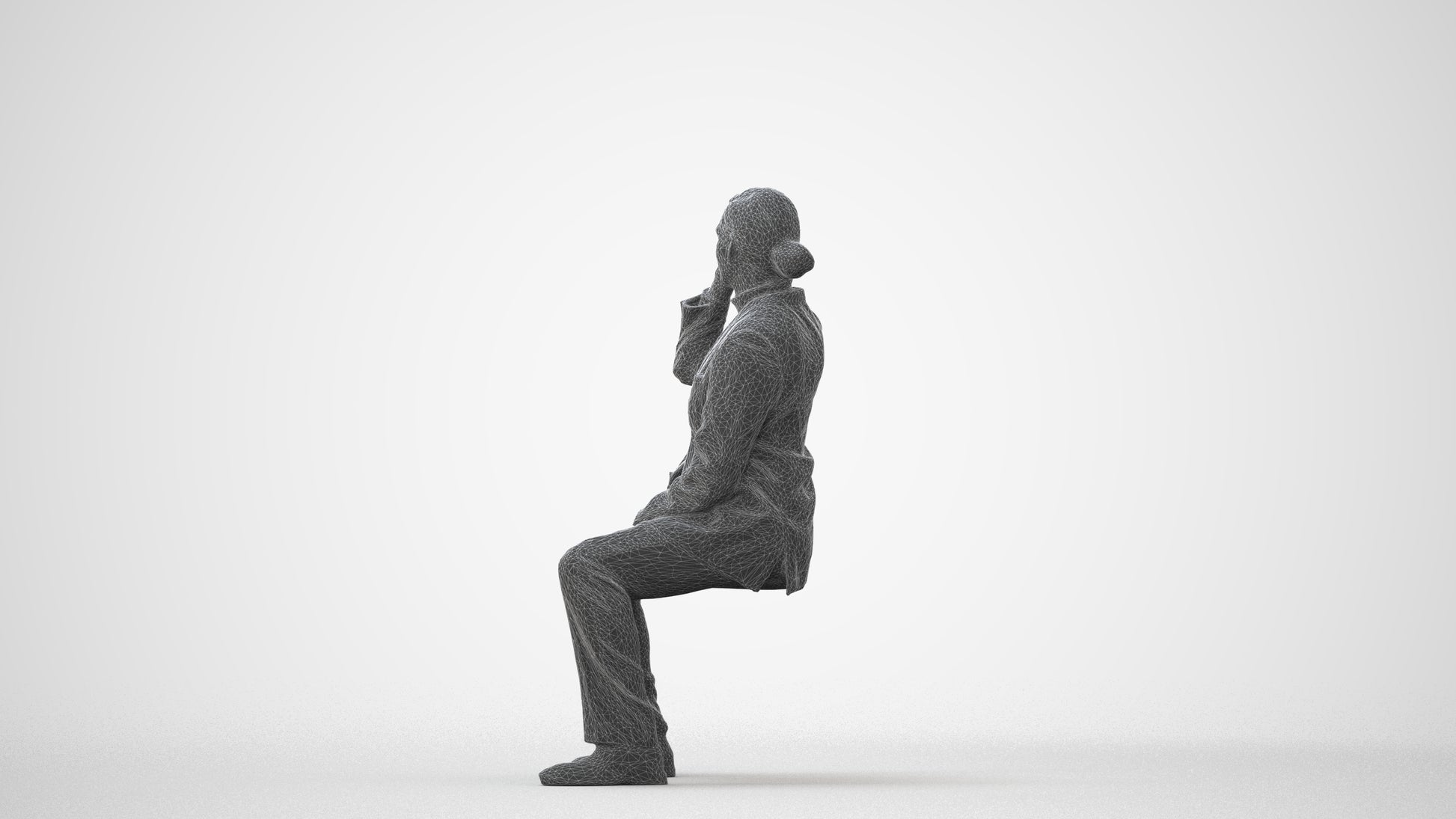 3D scanned man business, photorealistic archviz people for Enscape and SketchUp, square thumbnail