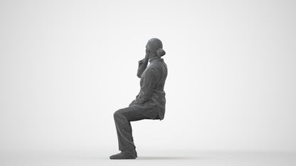3D scanned man business, photorealistic archviz people for Enscape and SketchUp, square thumbnail