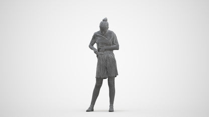 realistic 3D people girl sport, render-ready for V-Ray and Corona, FBX OBJ, three-quarter front view render