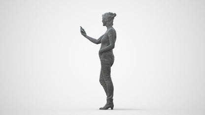 realistic 3D people senior woman casual standing, render-ready for V-Ray and Corona, FBX OBJ, square thumbnail