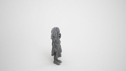realistic 3D people girl casual kids, render-ready for V-Ray and Corona, FBX OBJ, wireframe three-quarter view