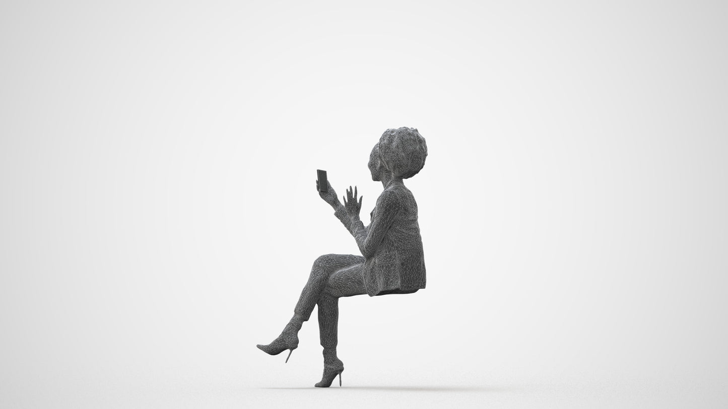 3D people model woman business, scanned human for 3ds Max rendering, square thumbnail