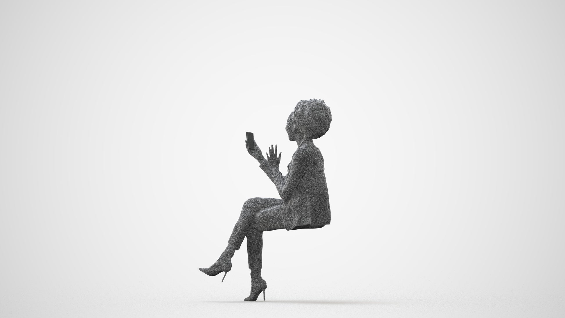 3D people model woman business, scanned human for 3ds Max rendering, square thumbnail