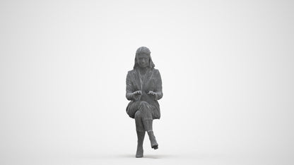 realistic 3D human woman business, archviz people FBX OBJ for Blender, three-quarter front view render