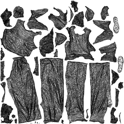 scanned 3D woman casual standing, photogrammetry people for Enscape and V-Ray, wireframe top-down view